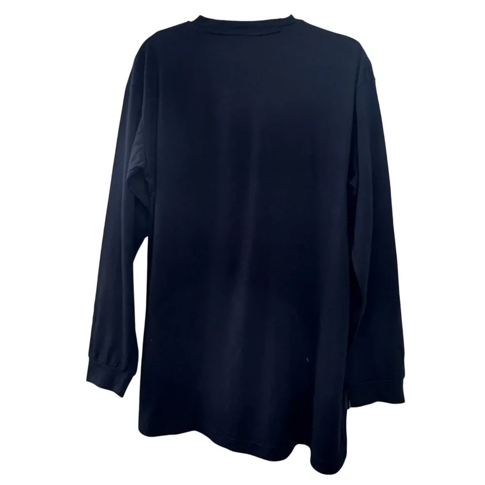 ICEBREAKER 100% Merino Wool Shirt Mens L Black Long Sleeve V-Neck Baselayer Top - Picture 2 of 8